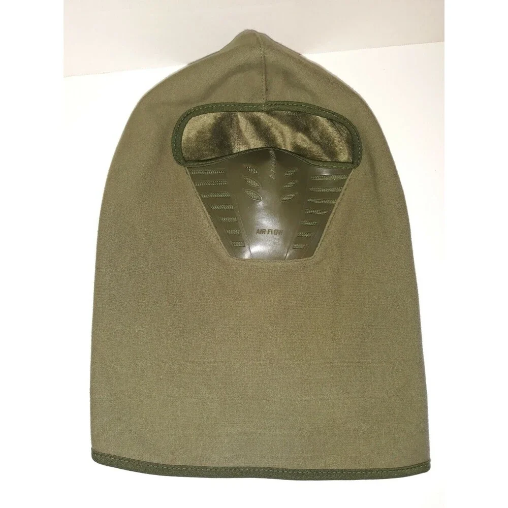 Men's One Size Balaclava Full Face Mask Air Flow Vent Olive Green Knit